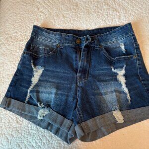 Distressed Jean Shorts